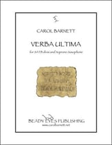 Verba Ultima SSAATB choral sheet music cover